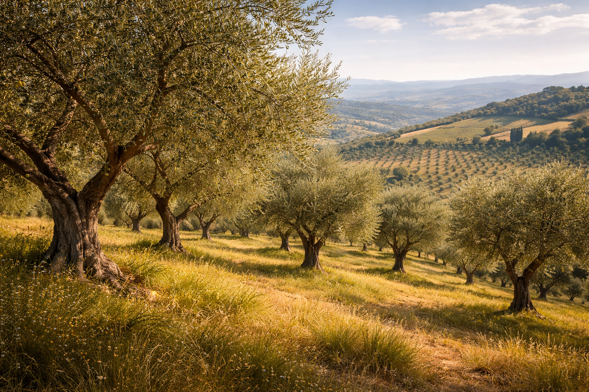 Colline dedicate alla coltivazione.